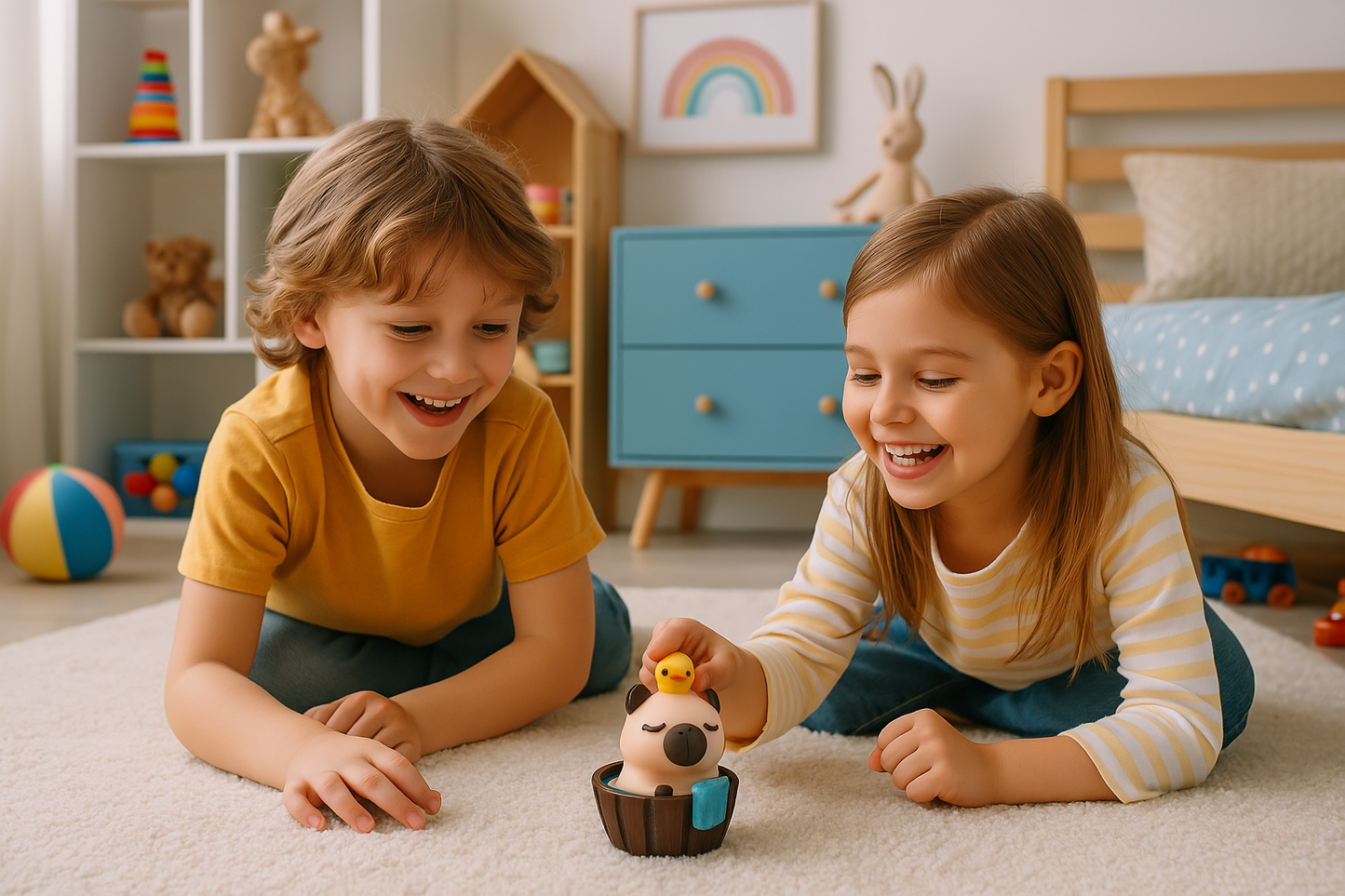 Figura Decorativa Infantil Capibara Gamer – Juguete Original para Niños – Ideal para Escritorio, Mesa o Estantería – Regalo Divertido