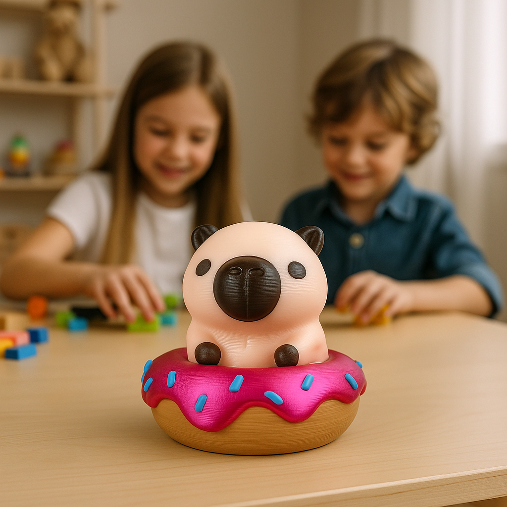 Figura Decorativa Infantil Capibara Gamer – Juguete Original para Niños – Ideal para Escritorio, Mesa o Estantería – Regalo Divertido