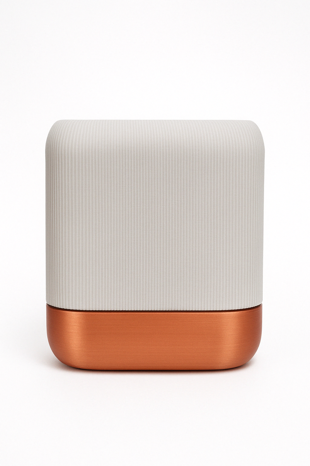 🪴 QUADRA – Maceta Autorriego de Diseño Elegante (Blanco & Cobre, 14x12x12 cm)