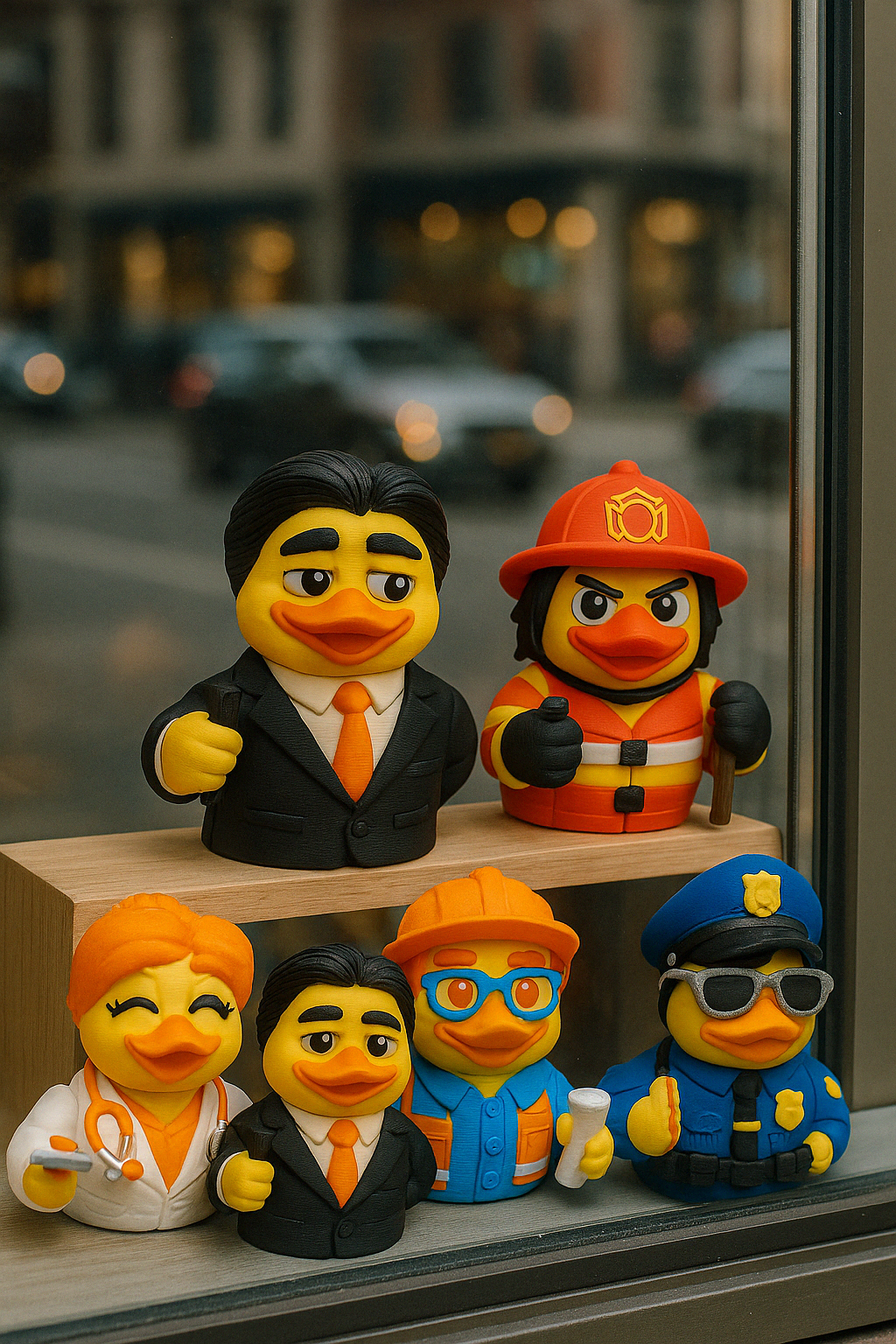 🐣 Mini Figura de Pato Profesional Pato con Profesión – Coleccionable Colorido y Original (Modelos Variados)  10 x 7 x 7 cm