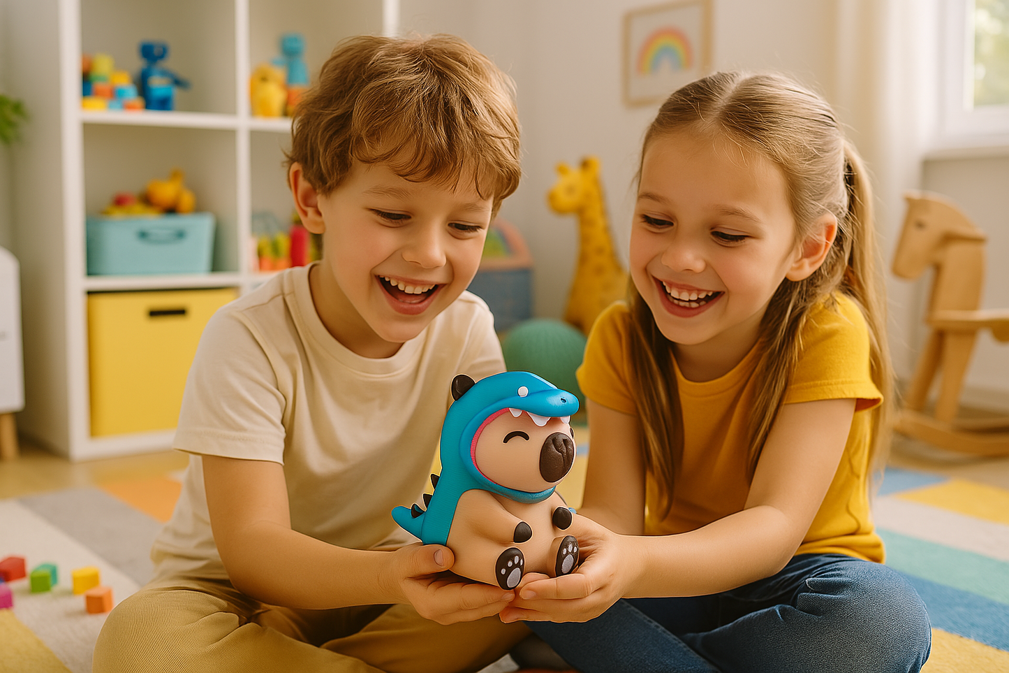 Figura Decorativa Infantil Capibara Gamer – Juguete Original para Niños – Ideal para Escritorio, Mesa o Estantería – Regalo Divertido