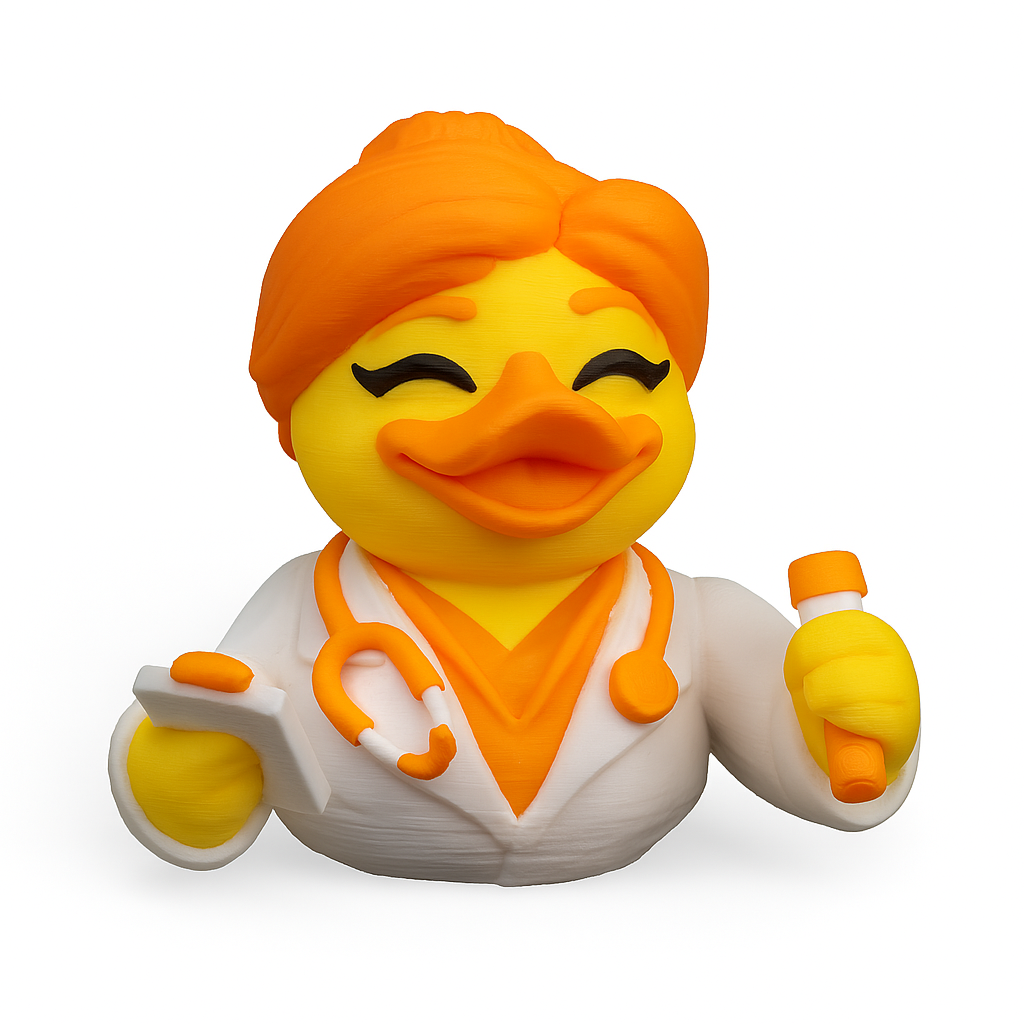 🐣 Mini Figura de Pato Profesional Pato con Profesión – Coleccionable Colorido y Original (Modelos Variados)  10 x 7 x 7 cm